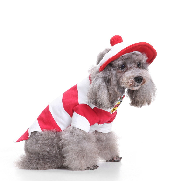 Winter Warm Striped Thickened Pet Clothes